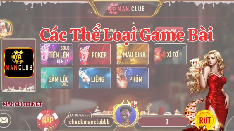 Top game bài Manclub đáng trải nghiệm